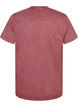 Katoenen T-shirt met print aan de voorkant en een gewassen look, Rood, Packshot image number 1