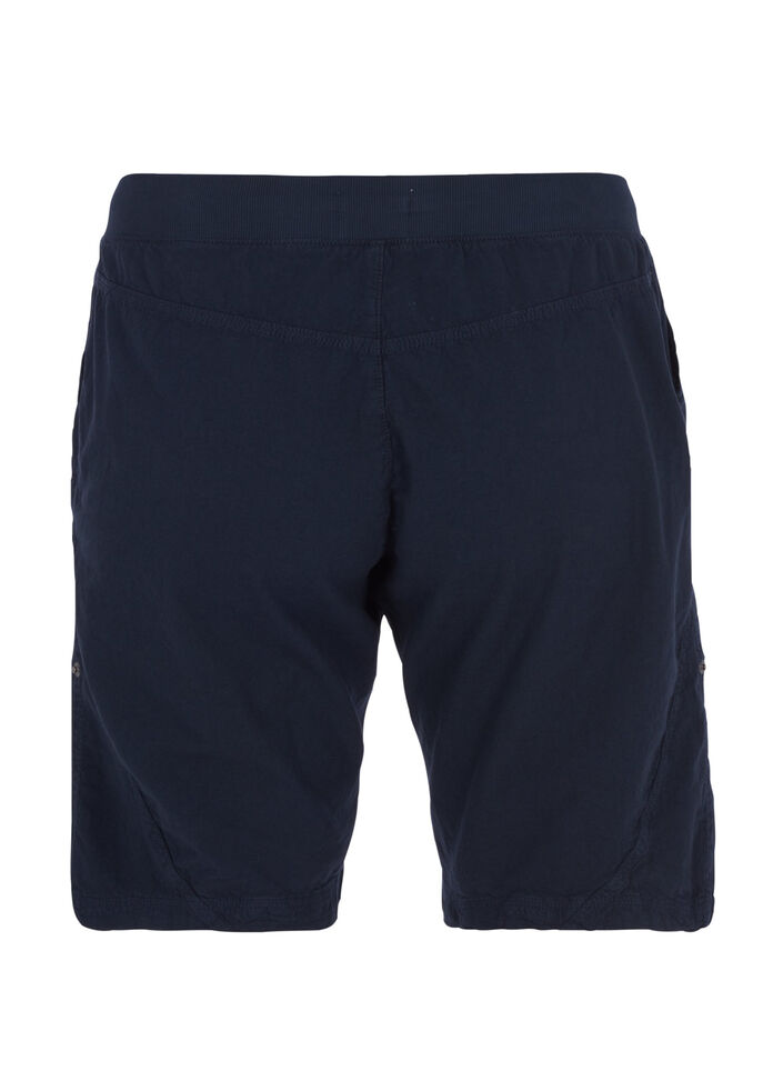 Losse short met zakken in katoen, Blauw, Packshot image number 1