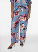 Losse viscose broek met print, Blauw, Model image number 2