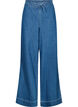 Denim jeans met wijde pijpen en strepen, Blauw, Packshot image number 0