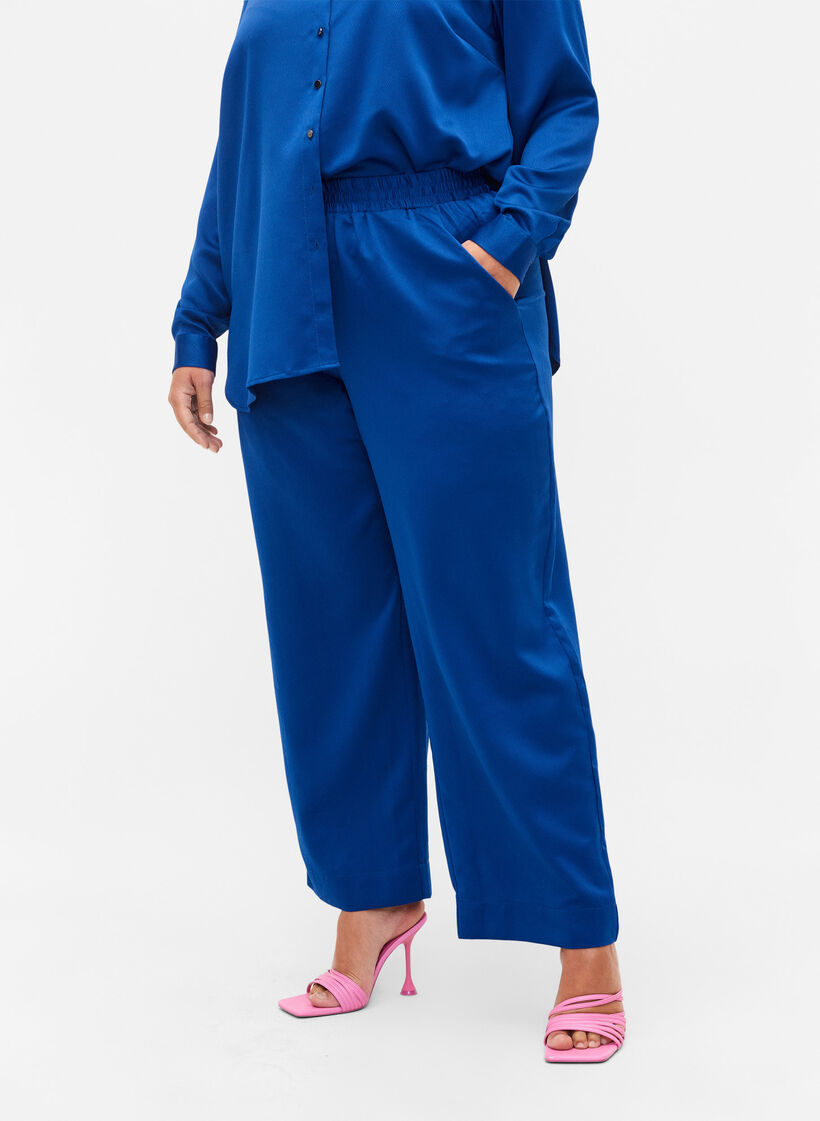 Losse broek in lichte glans met wijdte, Surf the web, Model image number 1