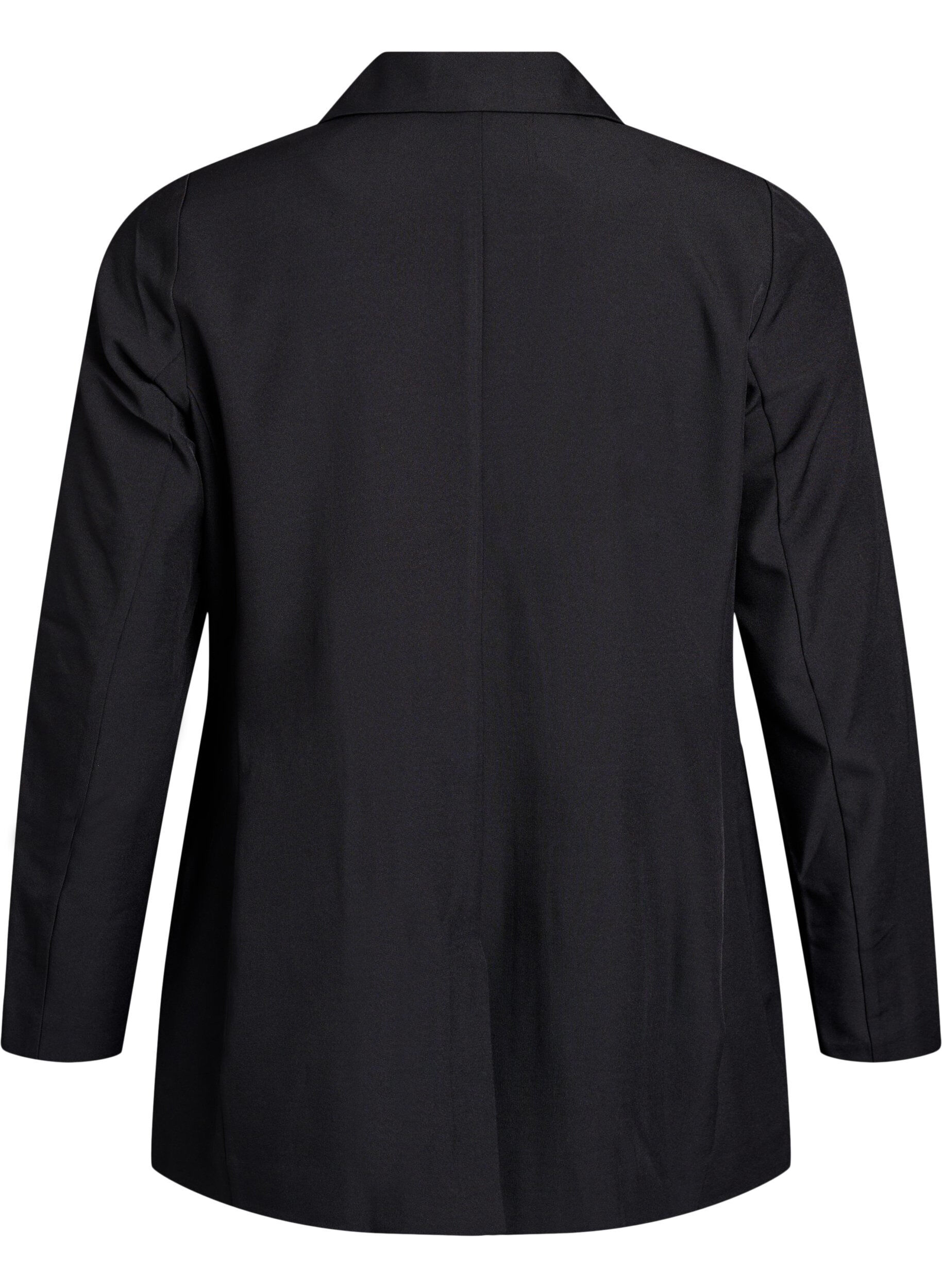 ZizziBlazer met zakken en splitjes, Zwart, Packshot image number 1