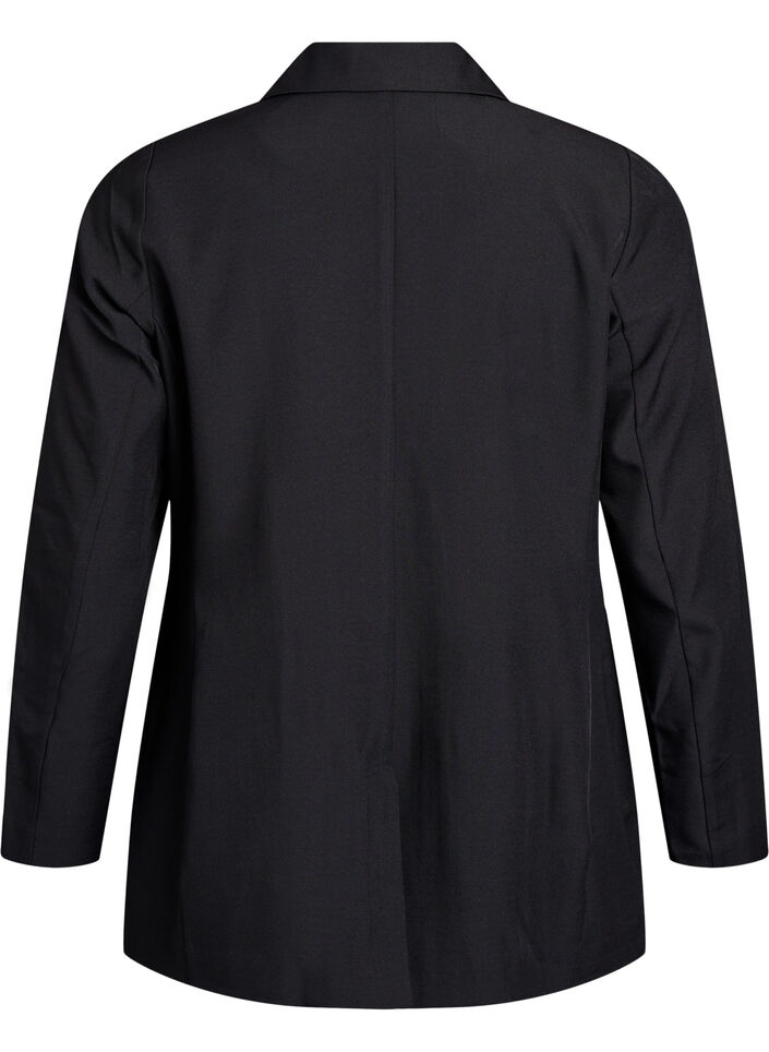 Blazer met zakken en splitjes, Zwart, Packshot image number 1