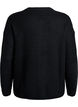 Breigoed cardigan met ritssluiting, Zwart, Packshot image number 1