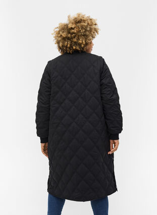 Gewatteerde 2-in-1 jas met zakken, Black, Model image number 1