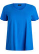Basic t-shirt in effen kleur met katoen, Blauw, Packshot image number 0