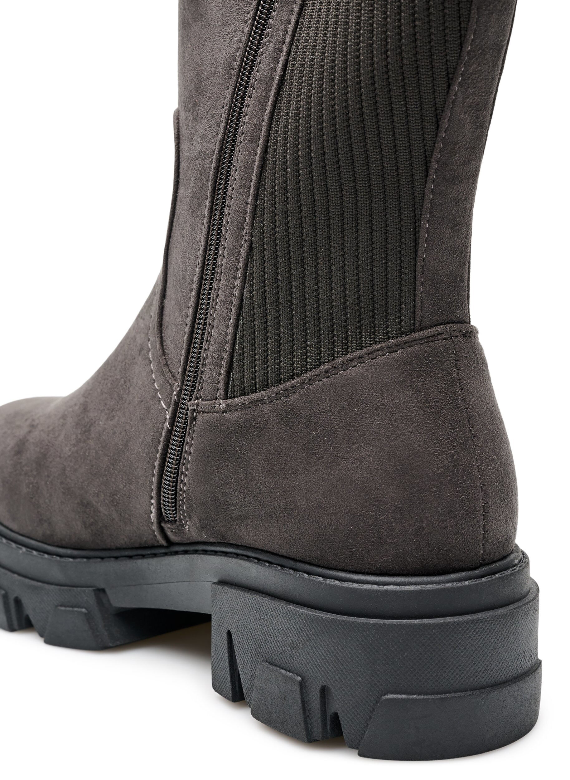 ZizziChunky boot in imitatiesu&egrave;de, Bruin, Packshot image number 2