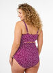 Bloemen bikinitop met ruches, Rood, Model image number 1