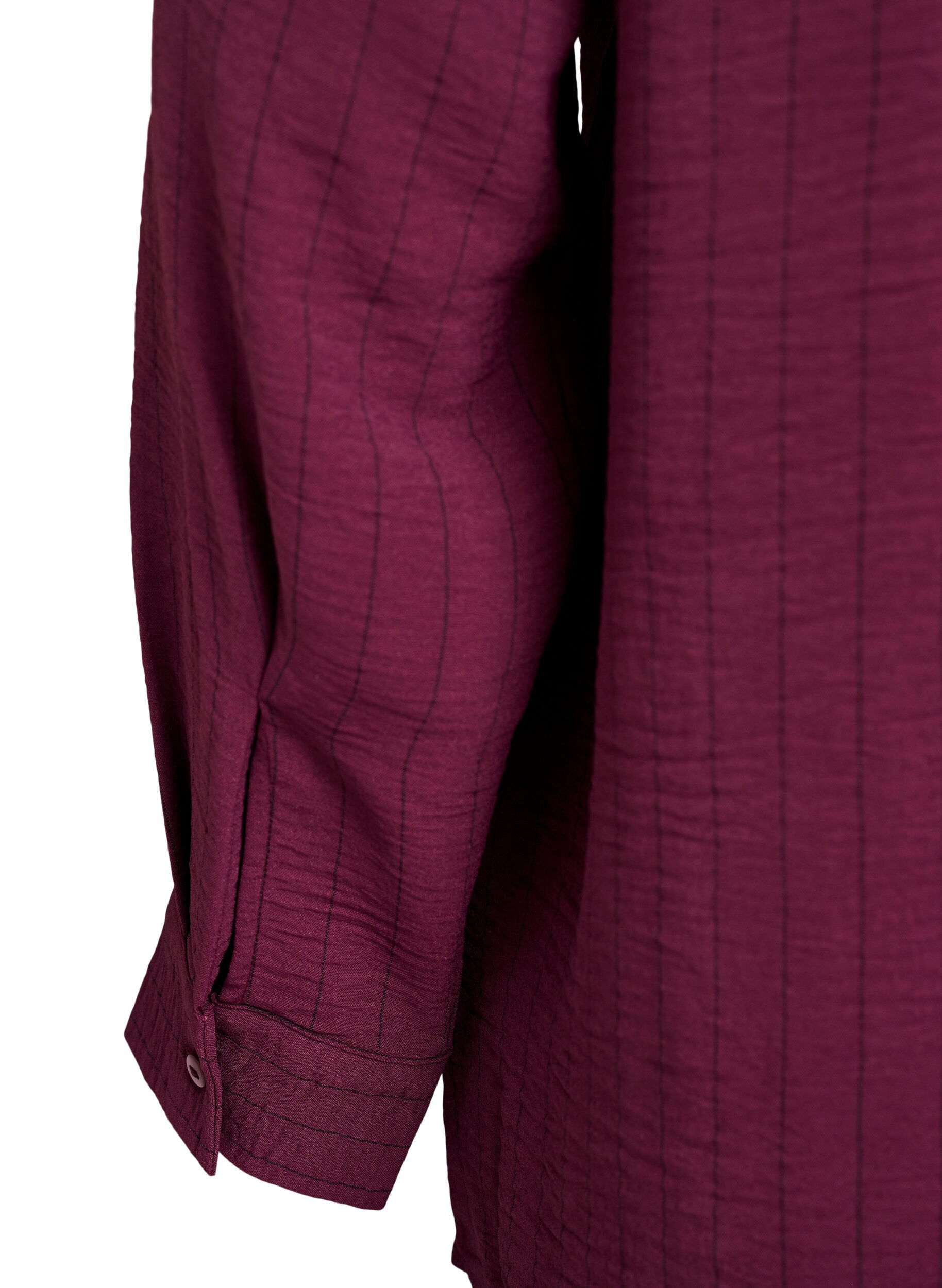 Zizzi Streepjes overhemdblouse, Rood, Packshot image number 3