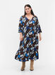 Jurken van viscose met print en 3/4 mouw, Zafia AOP, Model image number 0