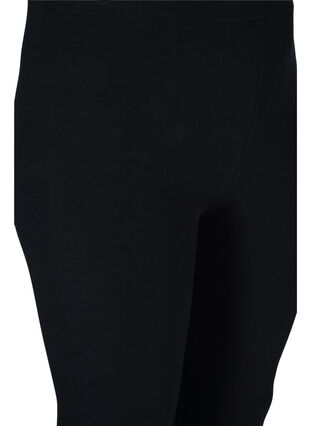 Katoenen legging met printdetails, Black, Packshot image number 2