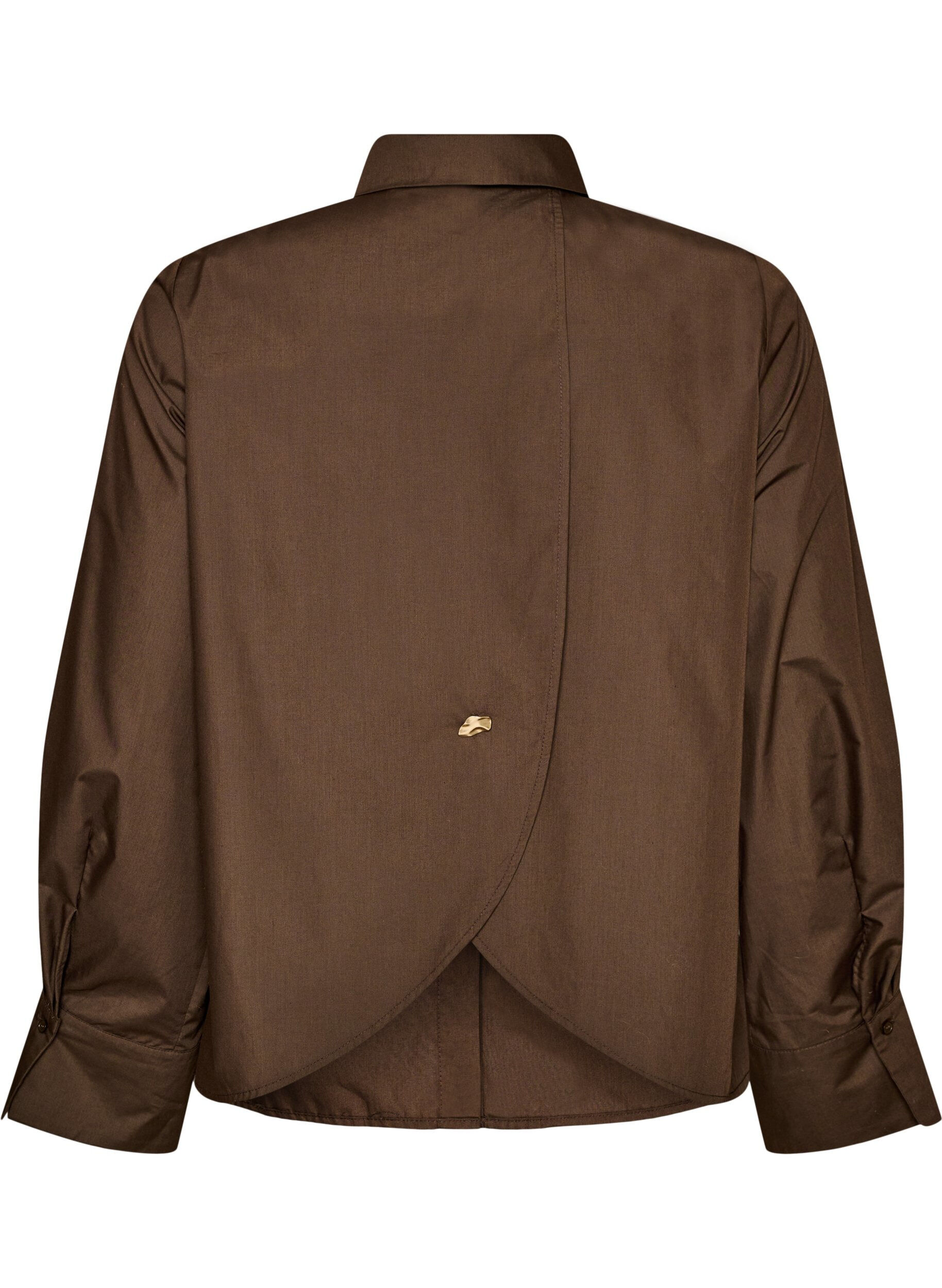 ZizziShirt met decoratief detail op de rug, Bruin, Packshot image number 1