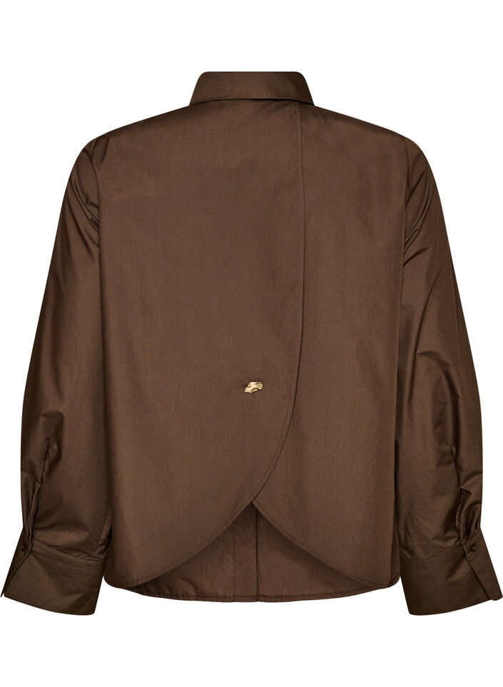 Shirt met decoratief detail op de rug, Bruin, Packshot image number 1