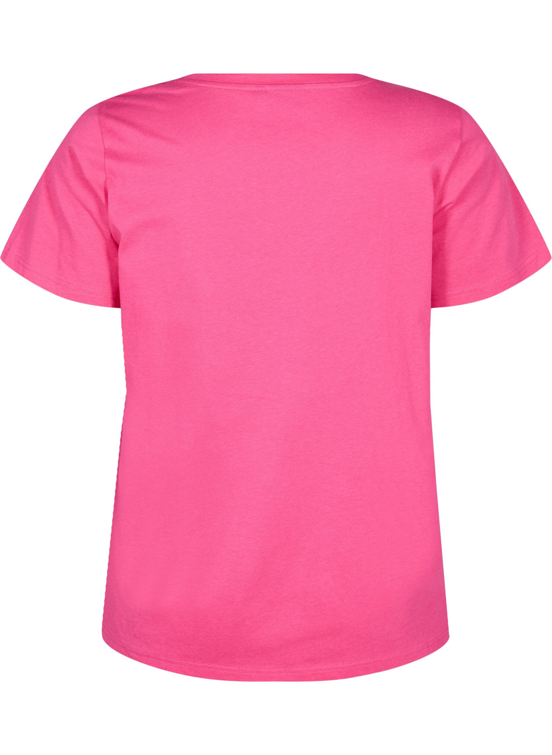 Zizzi Katoenen T-shirt met motief, Raspb. w. Strawberry, Packshot image number 1