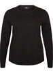 Basic T-shirt met lange mouwen en ronde hals, Zwart, Packshot image number 0