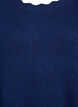 Korte gebreide jurk met golvende zoom en splitjes, Blauw, Packshot image number 2