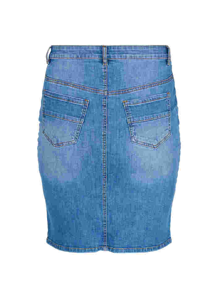Nauwsluitende spijkerrok van katoen, Blue denim, Packshot image number 1