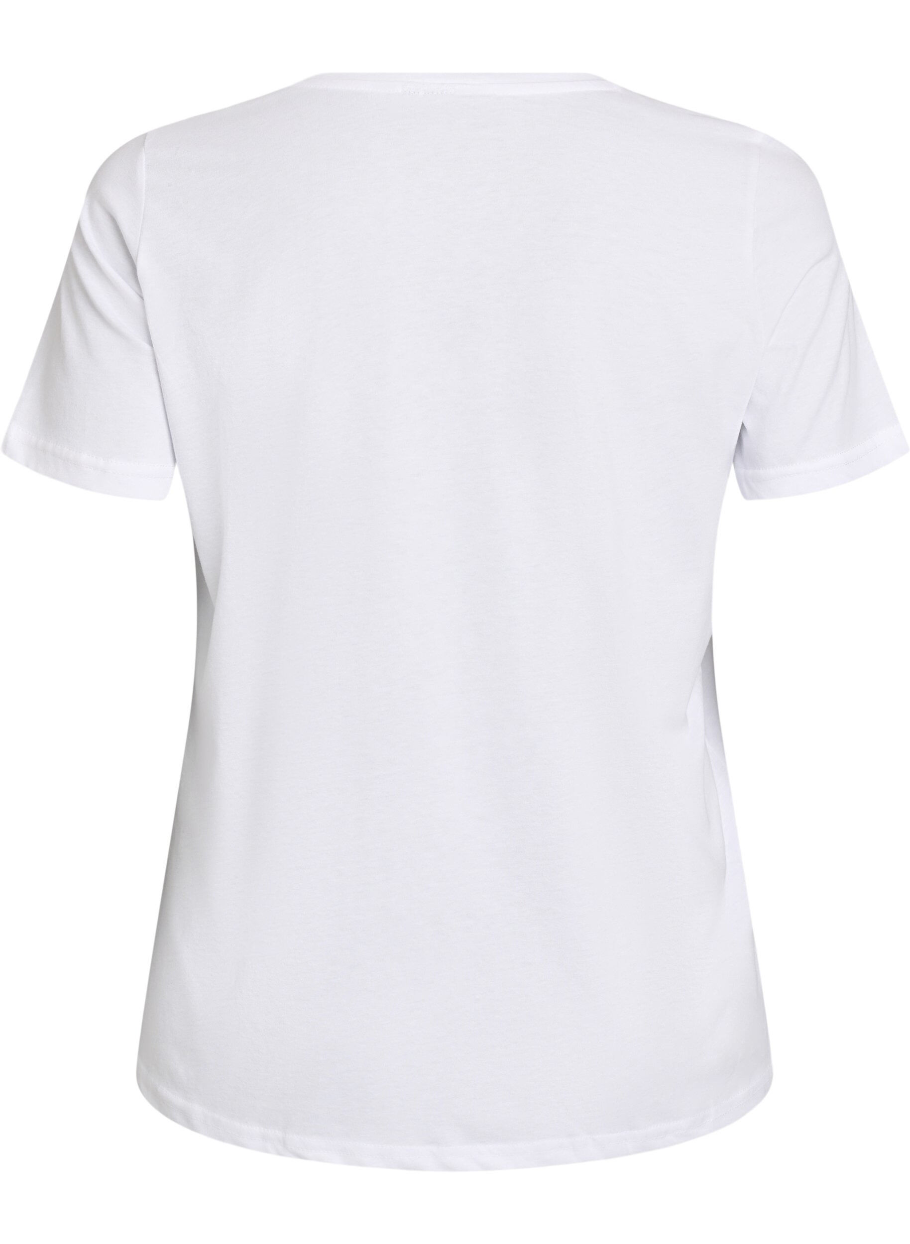 ZizziT-shirt met print, Wit, Packshot image number 1
