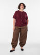 Gebreid vest met korte mouwen, Rood, Model image number 1