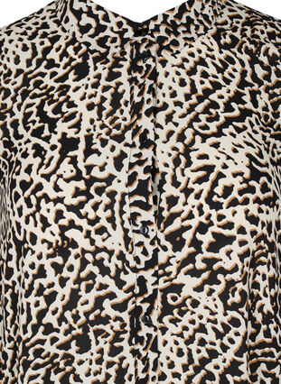Midi-jurk met lange mouwen en print, Chain AOP, Packshot image number 2