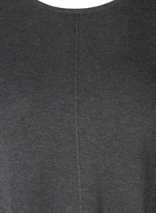 Gebreide blouse met a-lijn, Dark Grey Melange, Packshot image number 2
