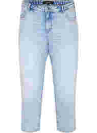 Cropped Vera jeans met studs, Light blue denim