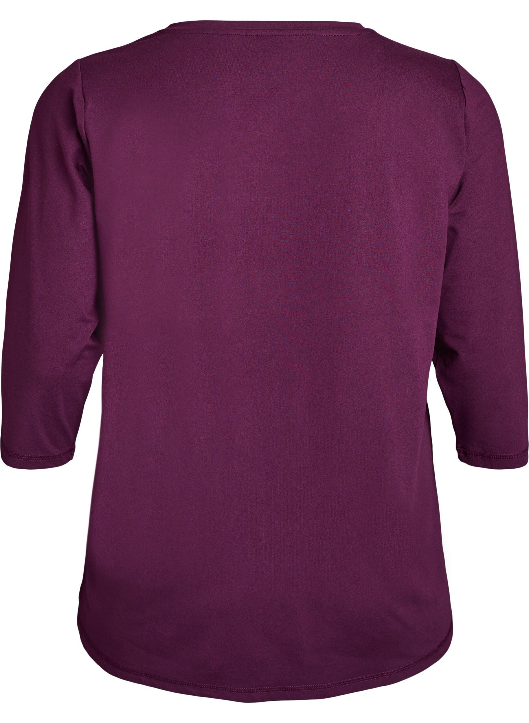 Zizzi Training blouse met 3/4 mouwen, Paars, Packshot image number 1