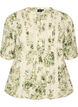Blouse met print en 1/2 mouwen, Groen, Packshot image number 0