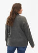 Gebreid vest met rits en zakken, Dark Grey Melange, Model image number 1