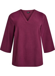Flash - Blouse met 3/4 mouwen, Donker Bordeaux