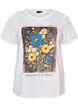 Katoenen T-shirt met print aan de voorkant, Wit, Packshot image number 0