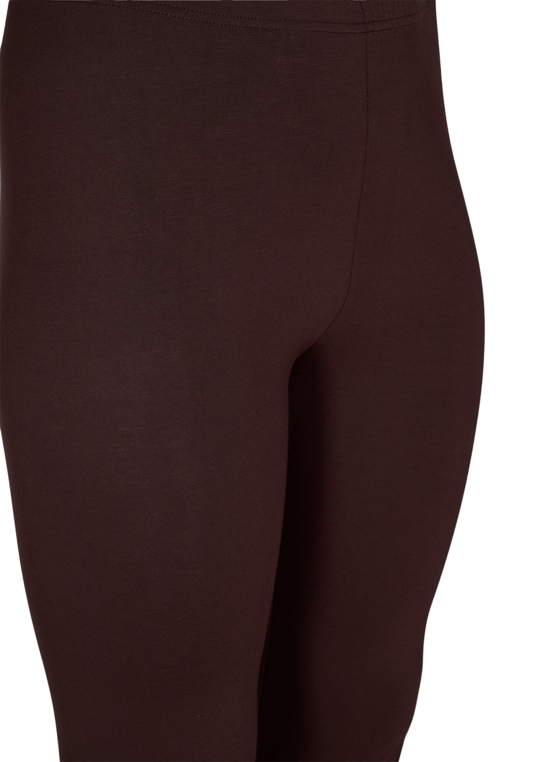 ZizziBasic legging in viscose, Bruin, Packshot image number 2
