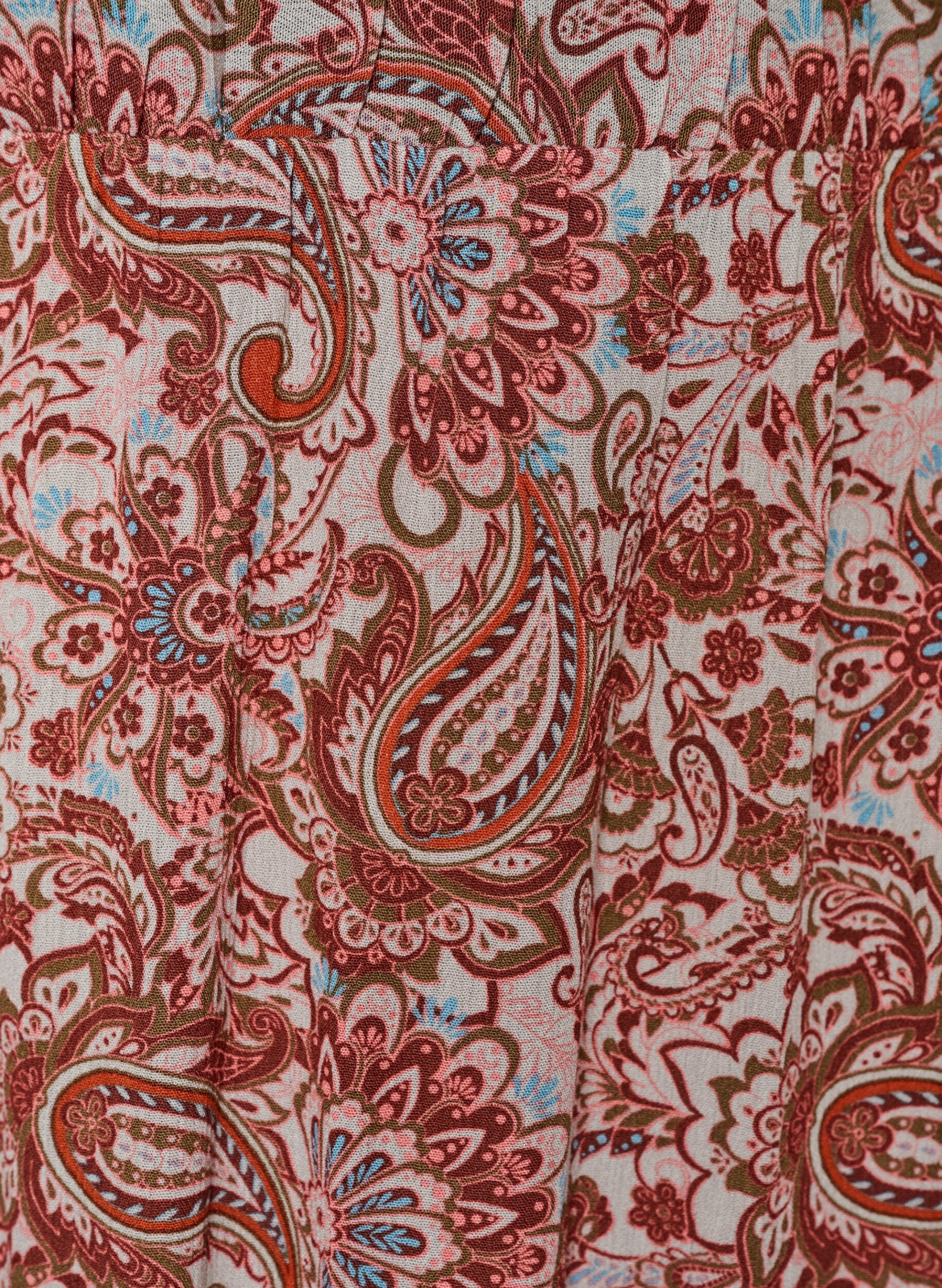 ZizziLange rok met elastiek in de taille, Rood, Packshot image number 2