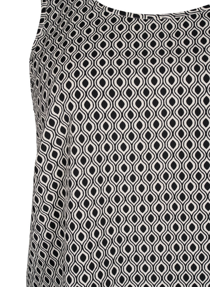 Flash - Mouwloze top met print, Zwart, Packshot image number 2