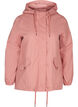 Korte jas met capuchon en zakken, Ash Rose, Packshot image number 0