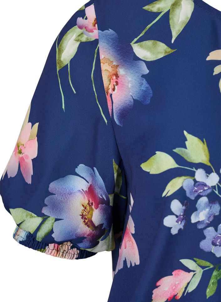 Bloemenblouse met smock, Blueprint Flower AOP, Packshot image number 2