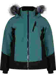Ski jas met afneembare capuchon, Mallard Green Comb