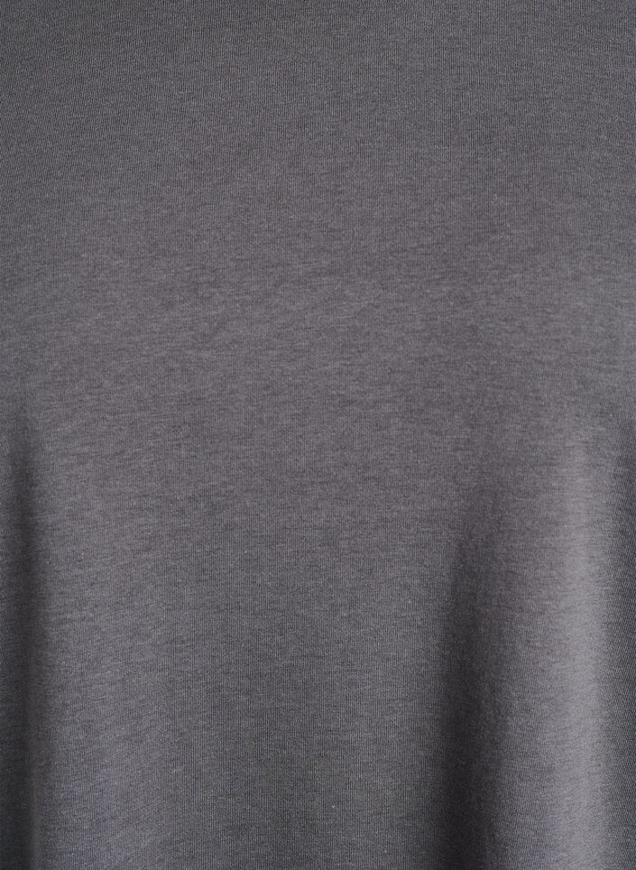 T-shirt met korte mouwen van katoenmix, Grijs, Packshot image number 2