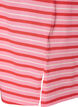 Lang oversized gestreept T-shirt in biologische katoen, Roze, Packshot image number 3