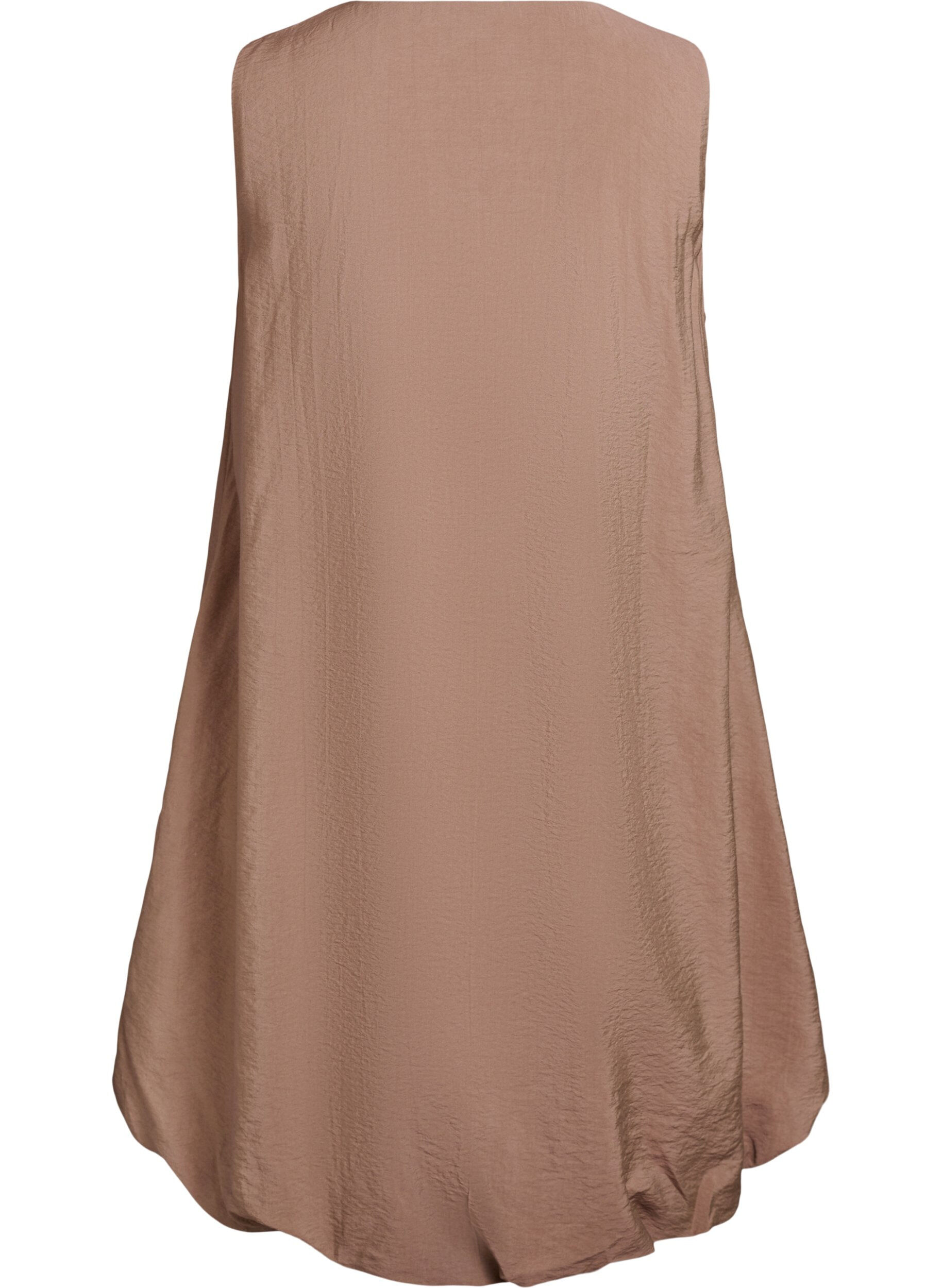 Zizzi Ballonjurk knielengte met zakken, Bruin, Packshot image number 1