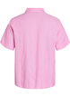 Shirt met korte mouwen in linnen en viscose, Roze, Packshot image number 1