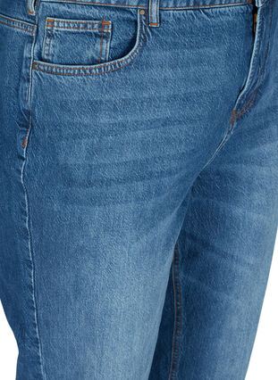 Cropped mom fit Mille jeans met losse pasvorm, Blue Denim 5, Packshot image number 2