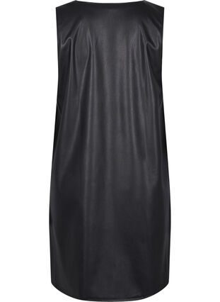 Spencer jurk van imitatieleer, Black, Packshot image number 1