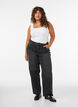 Kiana straight-fit jeans met hoge taille, Zwart, Model image number 0