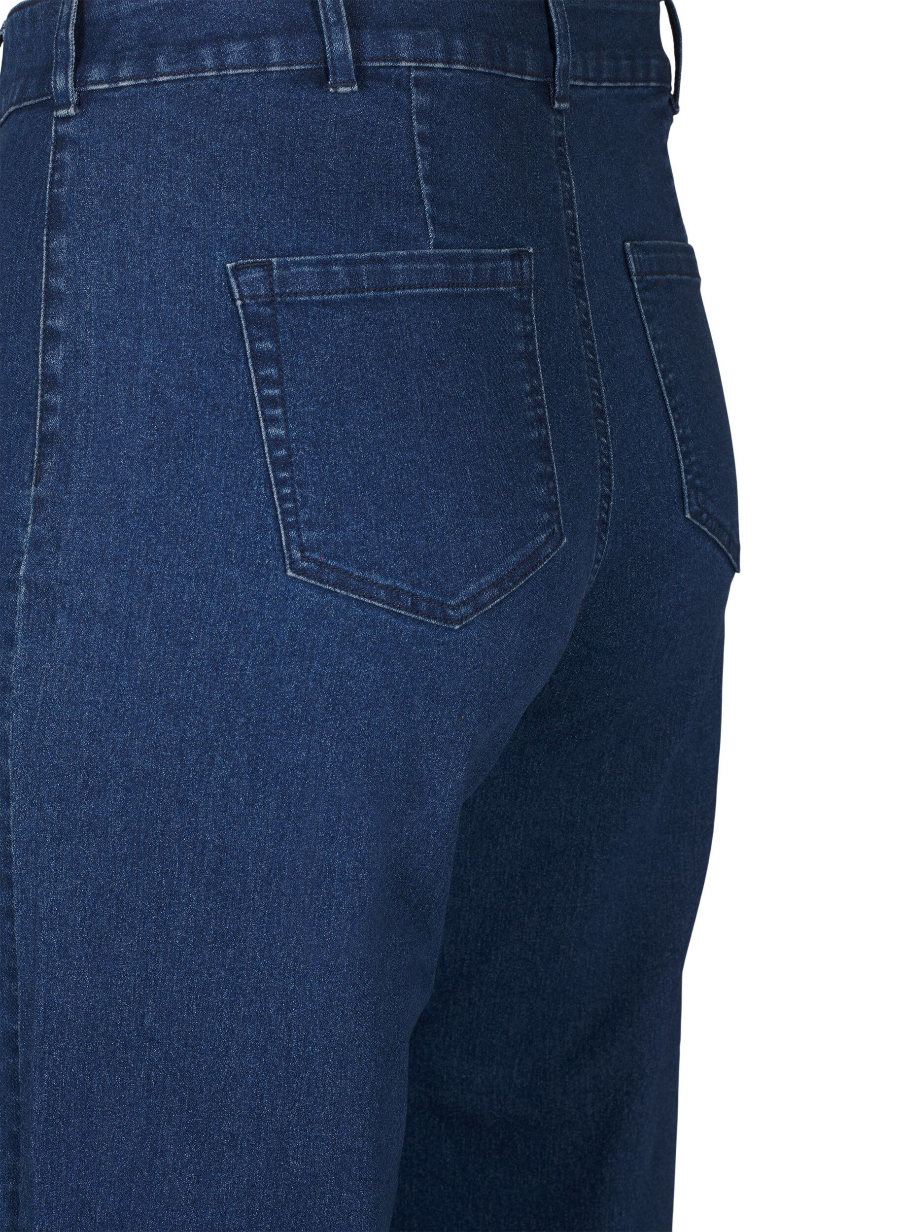 Zizzi FLASH - Jeans met wijde pijpen, Blauw, Packshot image number 3