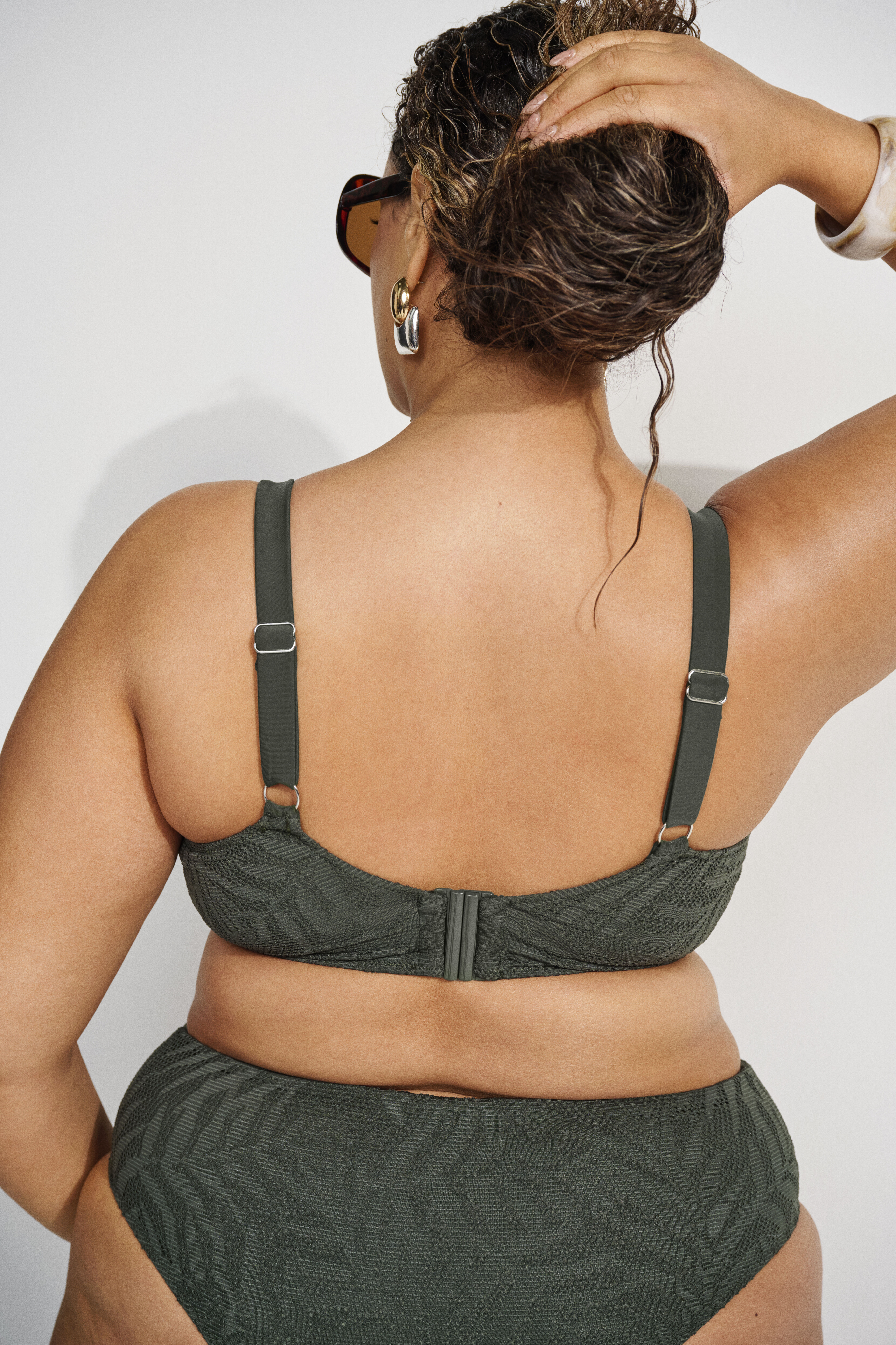 Zizzi Bikini met gestructureerd mesh, , Model