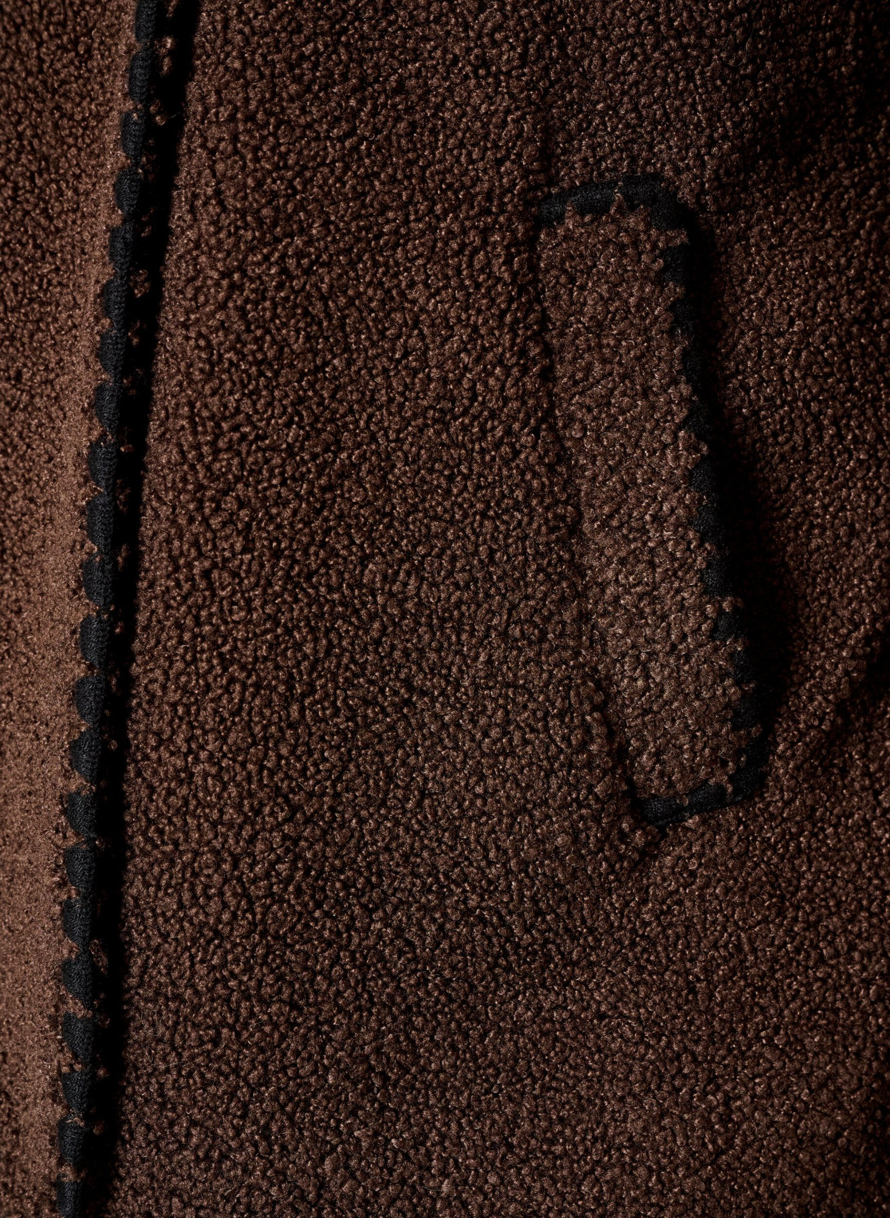 ZizziTeddy jas met contrast details, Bruin, Packshot image number 2