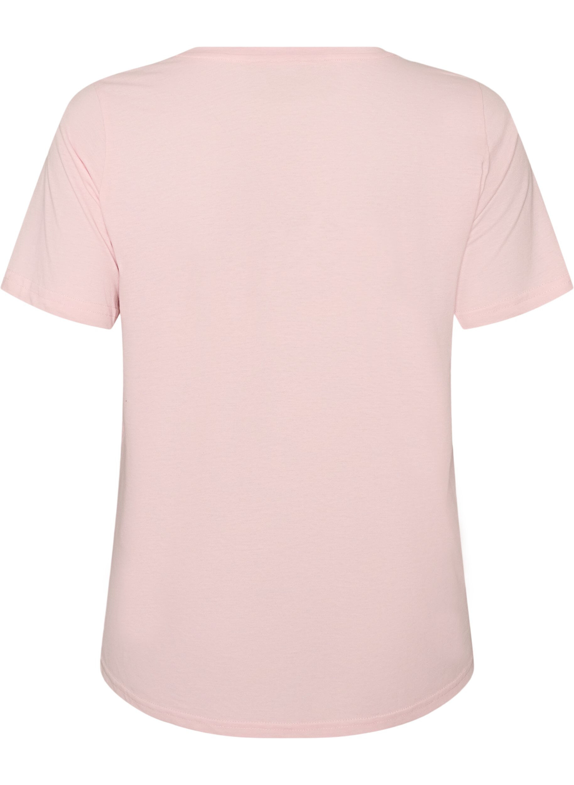 ZizziT-shirt met print, Roze, Packshot image number 1
