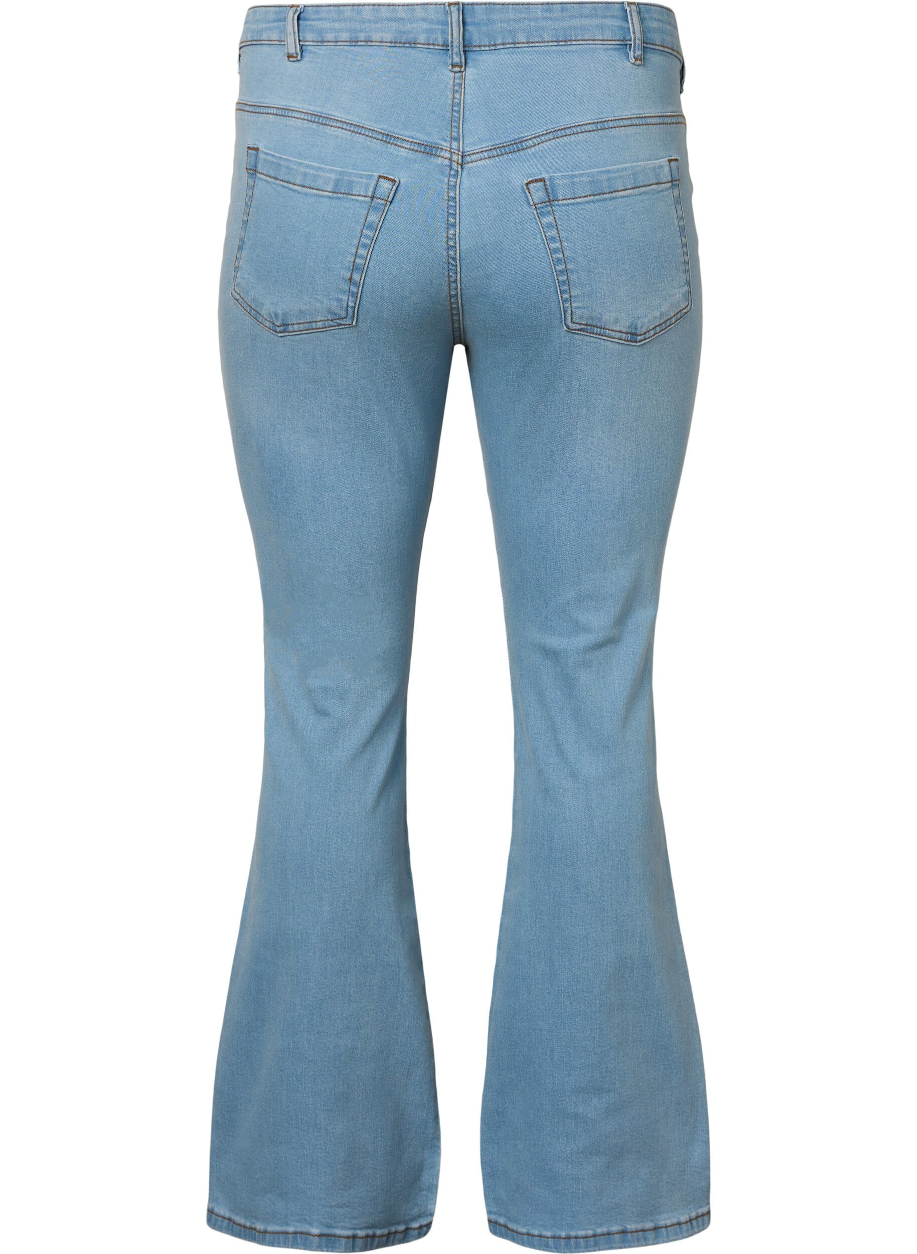 Zizzi Ellen bootcut jeans met hoge taille, Blauw, Packshot image number 1