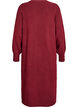 Gebreide jurk met lange mouwen en V-hals, Rood, Packshot image number 1